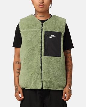 Nike Sportswear Sherpa Reversible Vest Oil Green/Black Layer Function