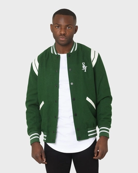 Saint Morta Alpha Varsity Jacket Green/White Bestseller License