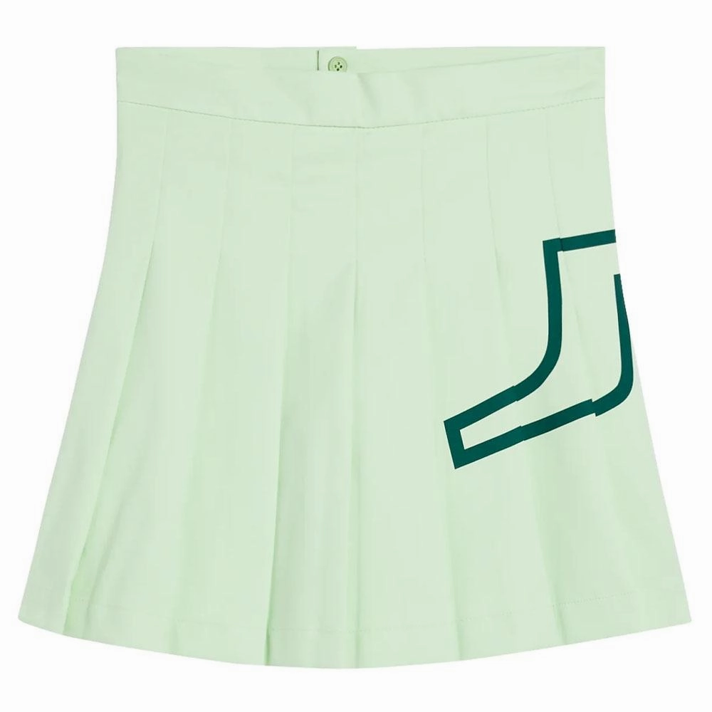 J.Lindeberg Naomi Golf Skirt Patina Green - SS23 Women Wool blend Organic Cotton