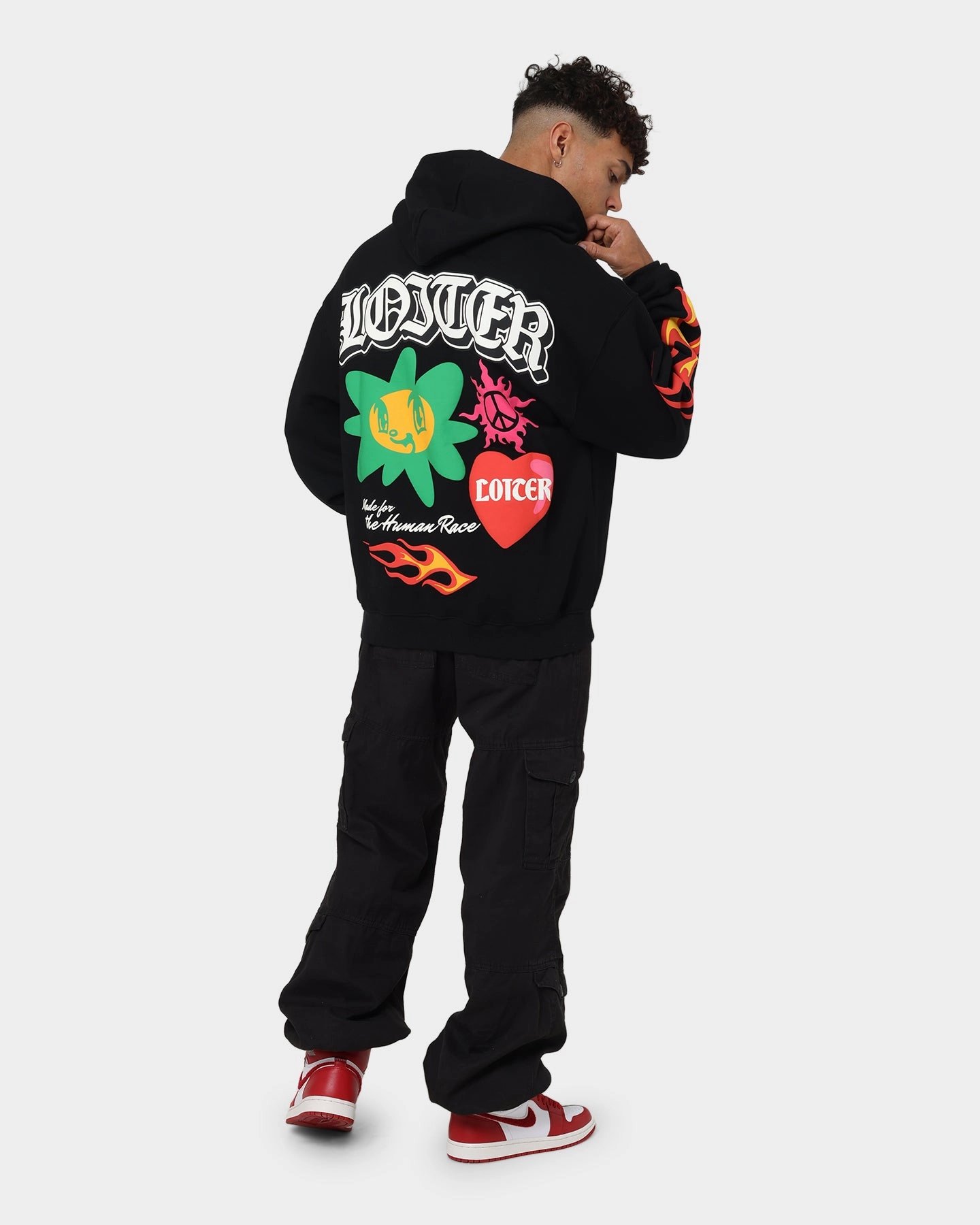 Loiter Euphoric Hoodie Black Tradition Non Restrictive Fit