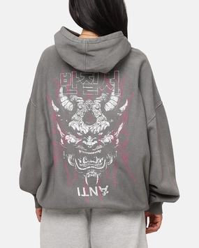 Compete Anti Pill Treatment The Anti Order Agma Boxy Hoodie Washed Charcoal