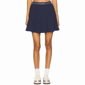 Malbon Valentina Pleated Golf Skirt Navy - SS25 Women Sleek Comfort Minimalist fashion