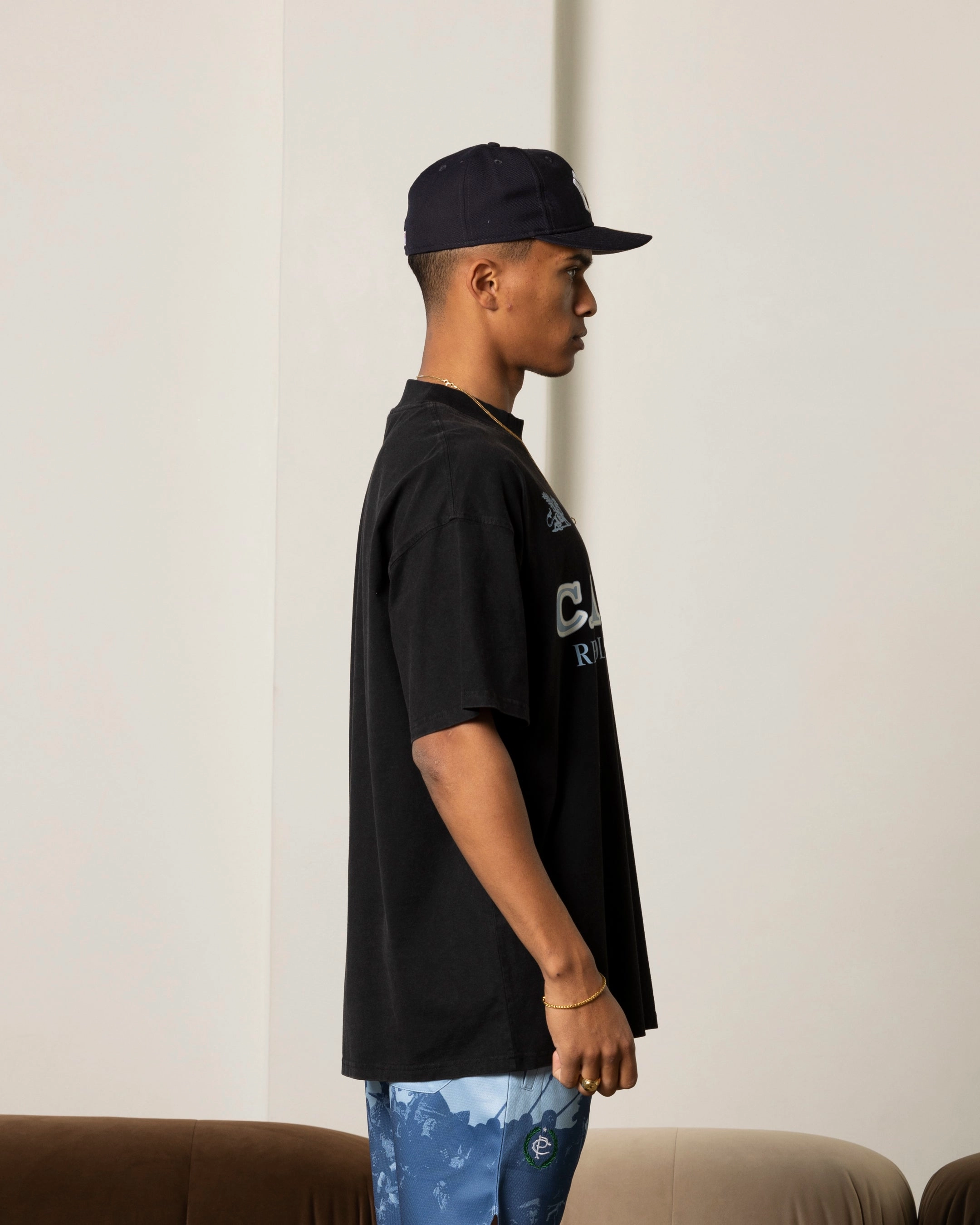 Carre Formula Oversized T-Shirt Washed Black ReinforcedHems Holiday Style