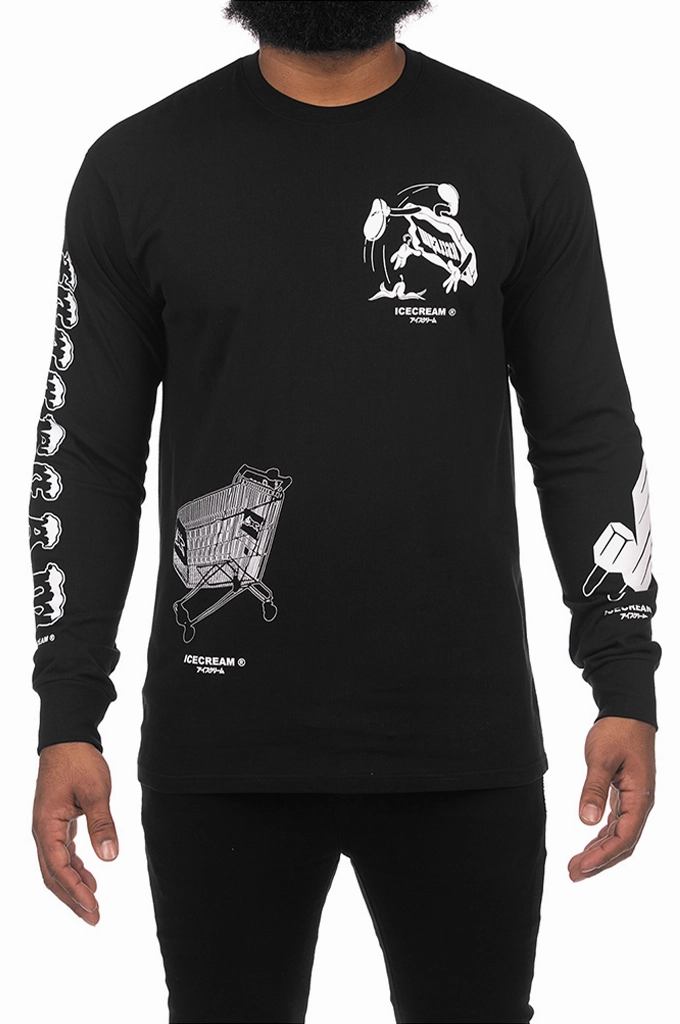 proper length Seamless Edging Icecream Loosie Long Sleeve Knit Tee