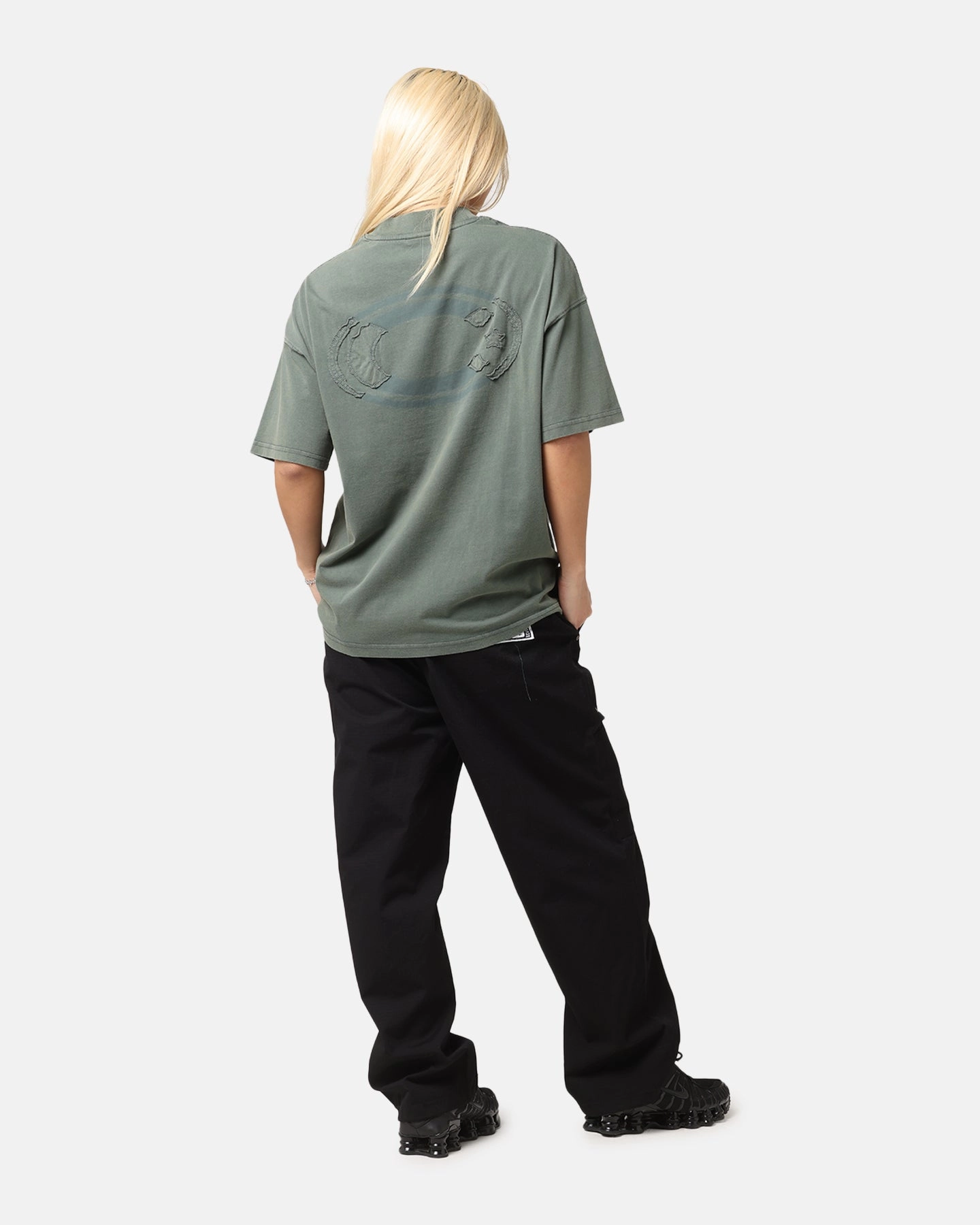 Carre Con-Star Oversized T-Shirt Rinsed Moss Green Essential Wardrobe Anti microbial coating