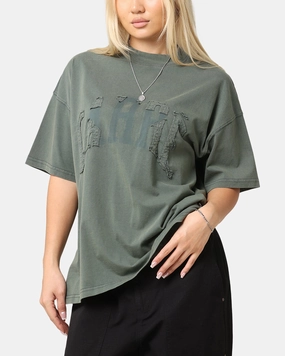 Carre Con-Star Oversized T-Shirt Rinsed Moss Green Unisex versatility