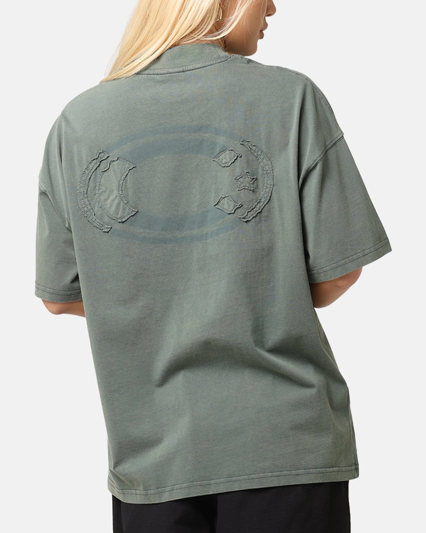 Carre Con-Star Oversized T-Shirt Rinsed Moss Green Premium Cotton Blend