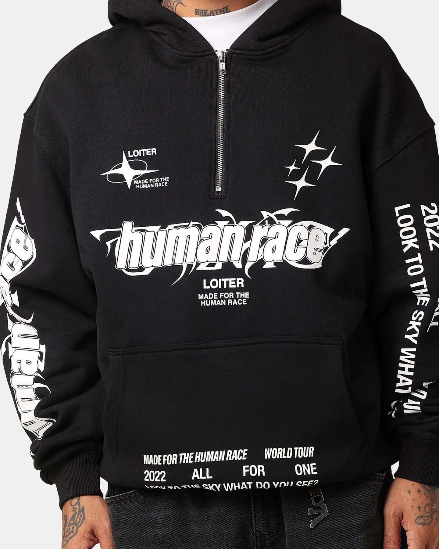 Surf outdoor barbecue Loiter Rave Zip Hoodie Black