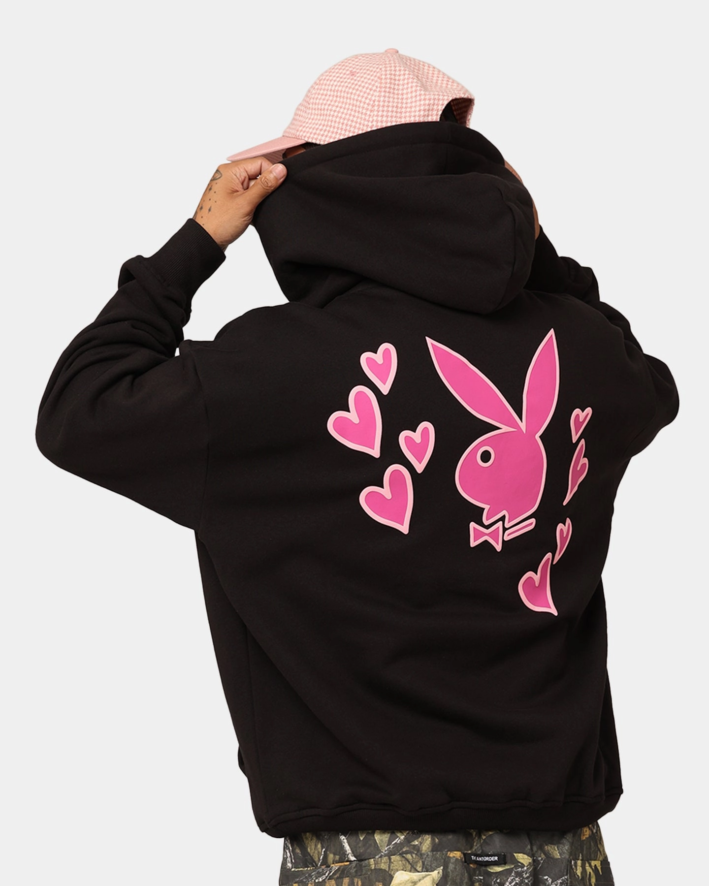 Playboy PB Heart Hoodie Black Limited Edition Neutral Style