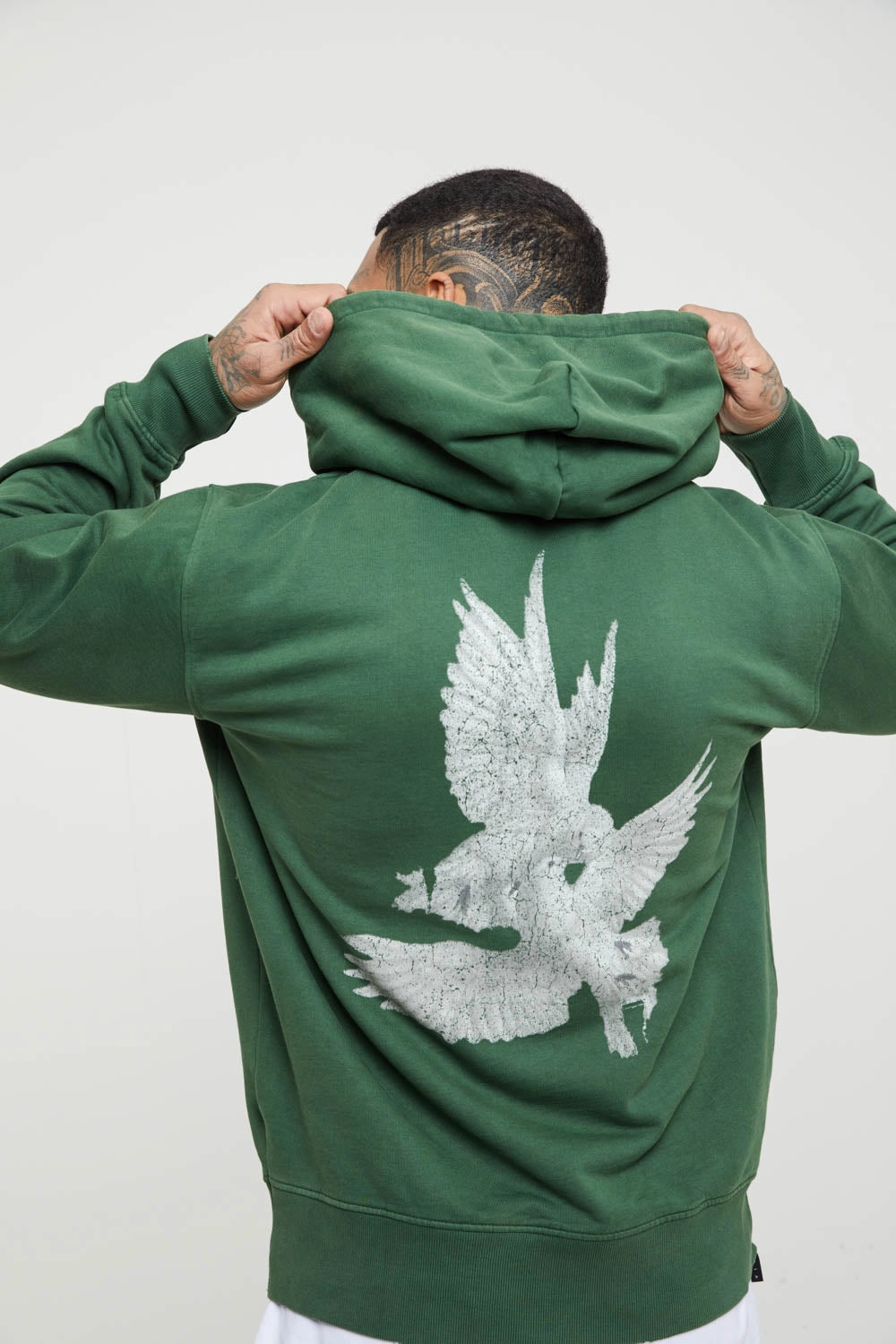 Saint Morta Doves Vintage Hoodie Aged Forest Level Travel-Ready Gear