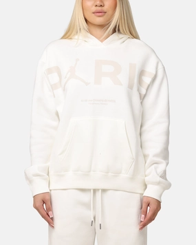 Jordan Women's Paris Saint-Germain Brooklyn Fleece Graphic Pullover Hoodie Sail Oppose