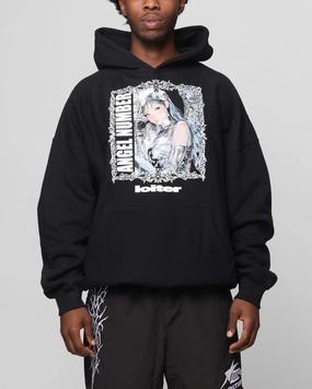 product development Loiter Angel Number Hoodie Black