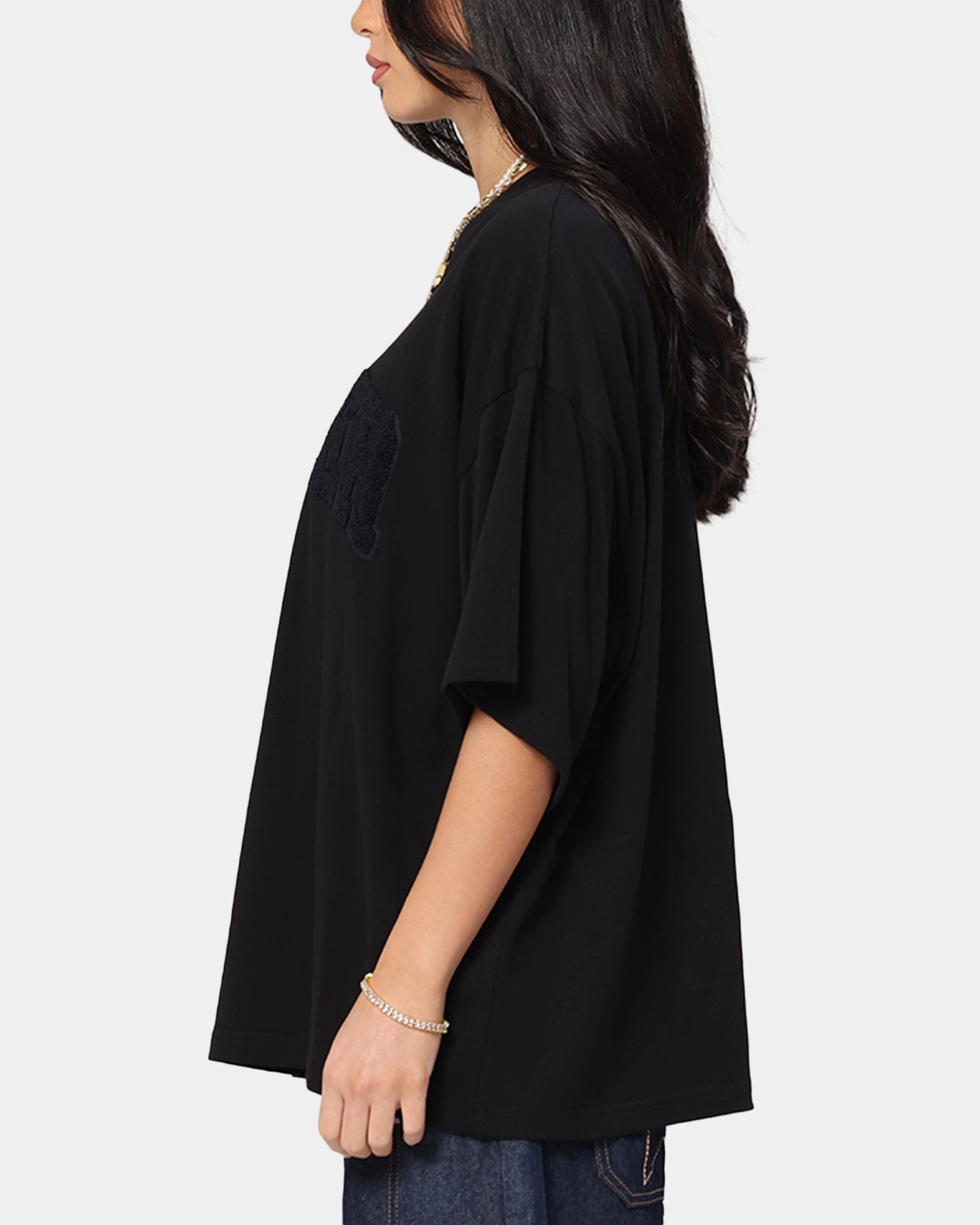 Loiter Arch Premium Boxy T-Shirt Black BreathableMaterial Non-toxic