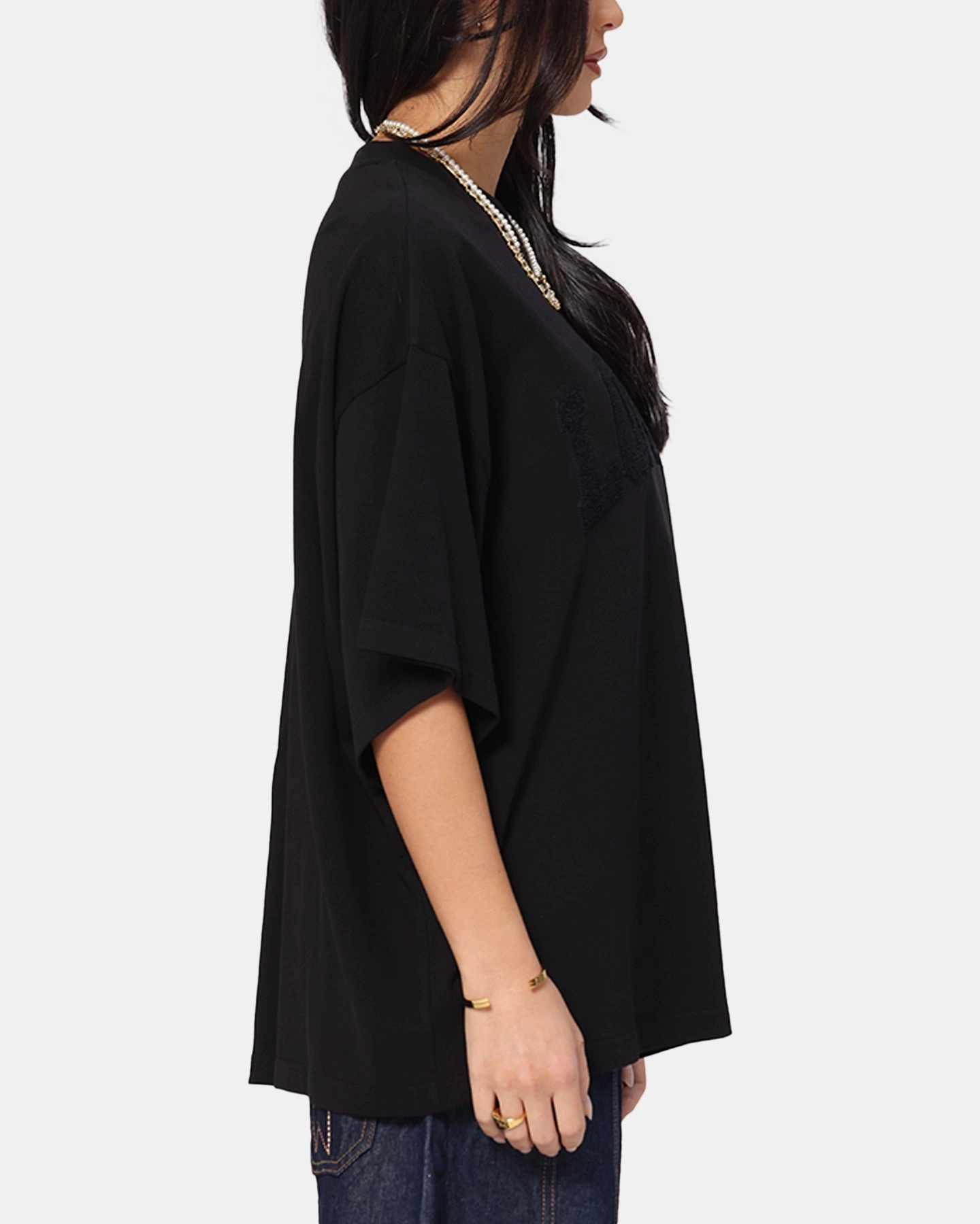 Loiter Arch Premium Boxy T-Shirt Black Short sleeved breeziness
