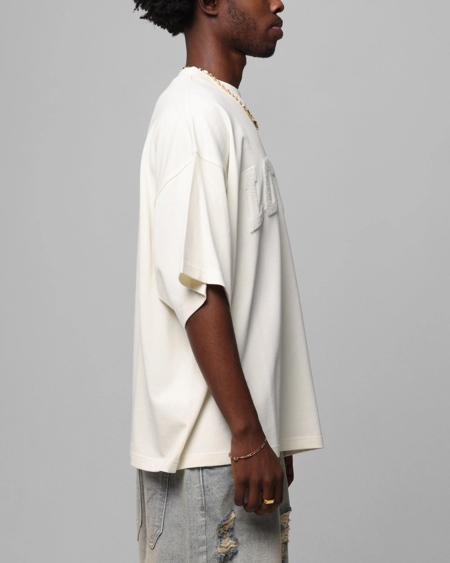 Loiter Arch Premium Boxy T-Shirt Off White Functional Comfort