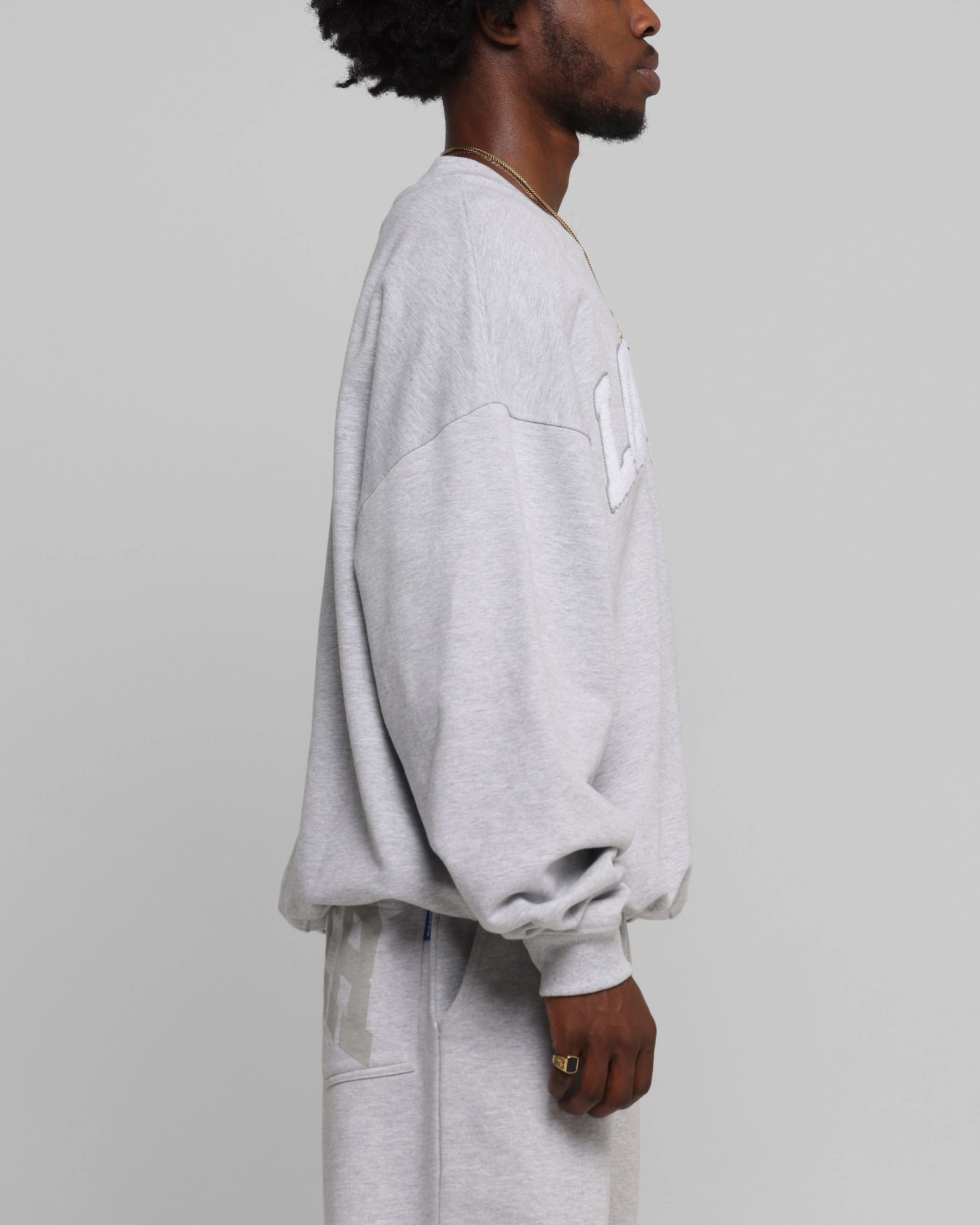 Airtight Seam Sealing Loiter Arch Premium Crewneck Grey