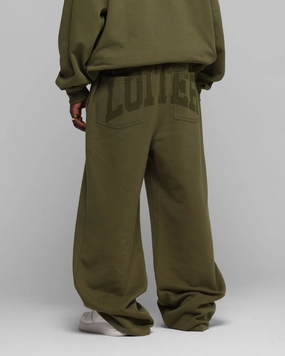 Loiter Arch Premium Sweat Pants Khaki wrinkle free