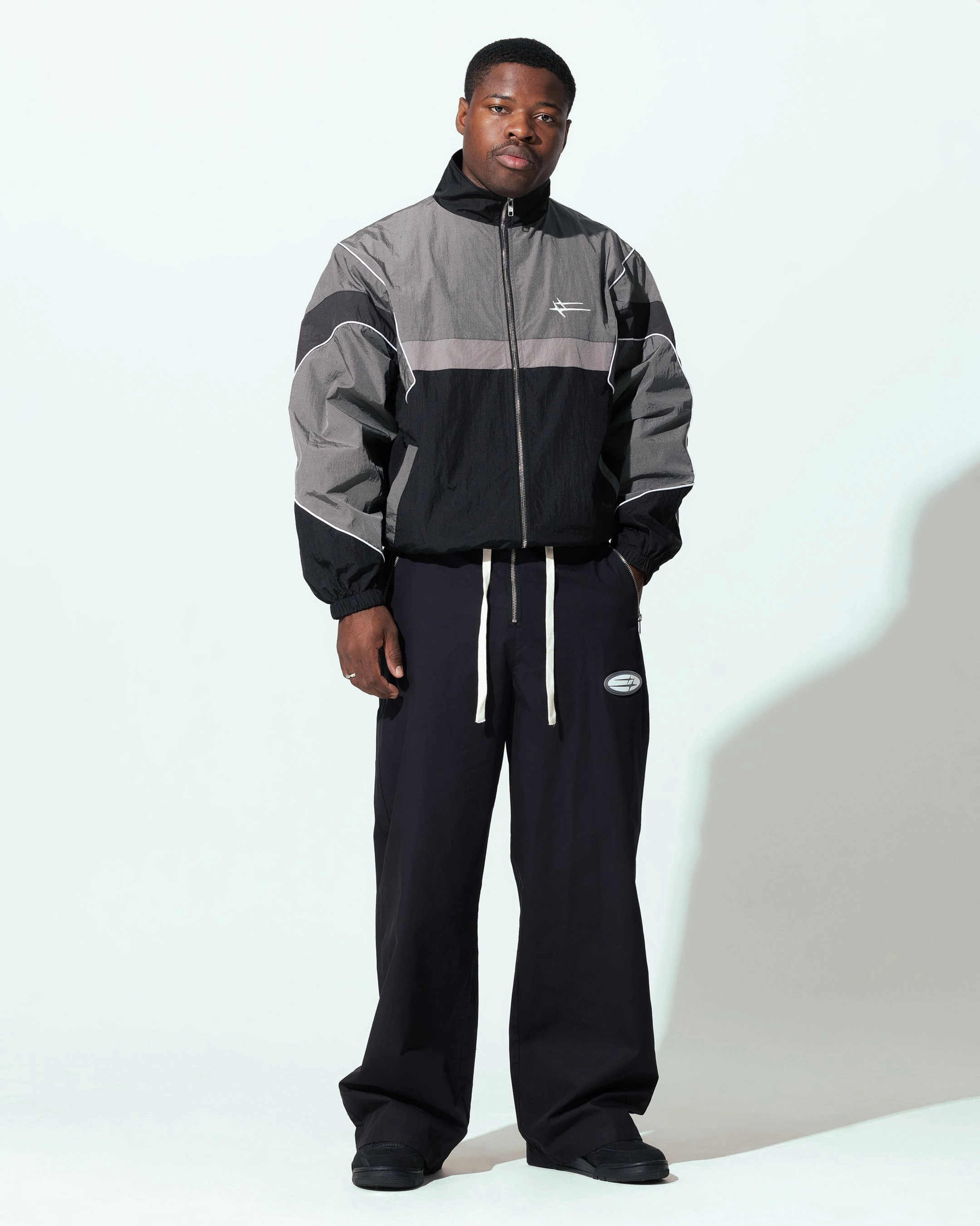 Loiter Axel Track Jacket Black/Grey Road Trip