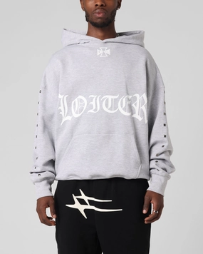 after sales service Athletic Inspired Cut Loiter Bike Hoodie Grey
