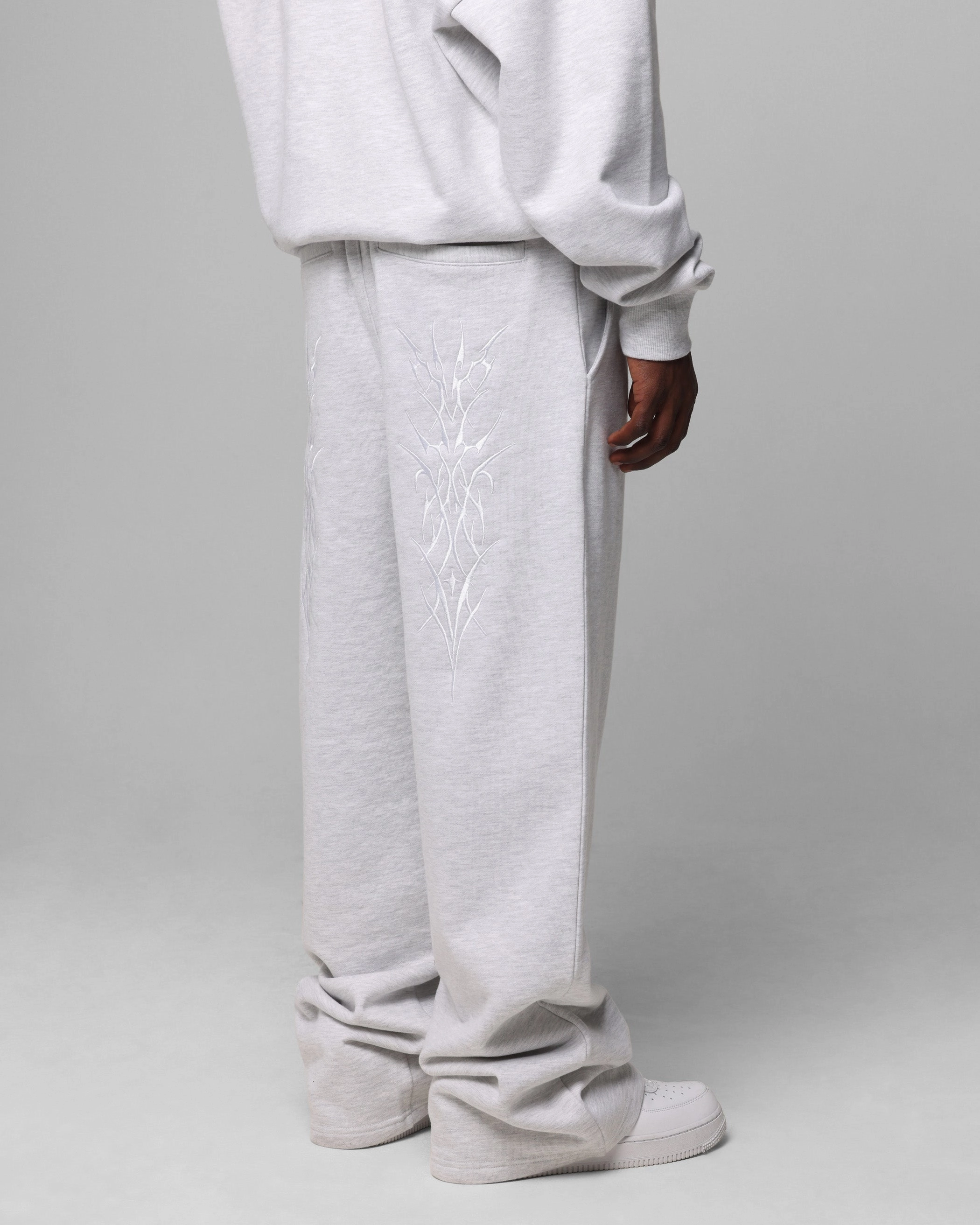 Lightweight Fabric Loiter Blood Born Track Pants Grey Marle