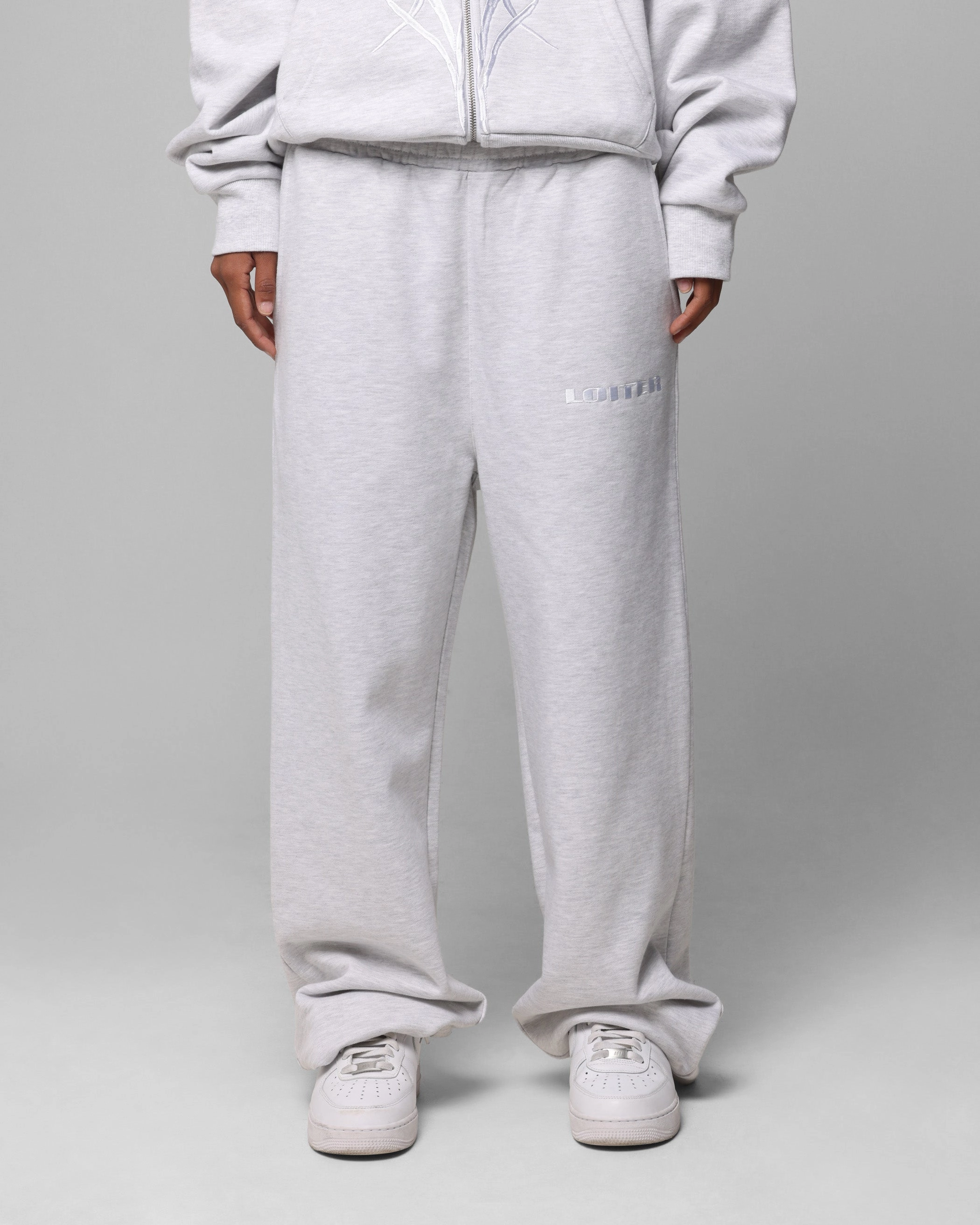 DurableReinforcedMaterial Loiter Blood Born Track Pants Grey Marle