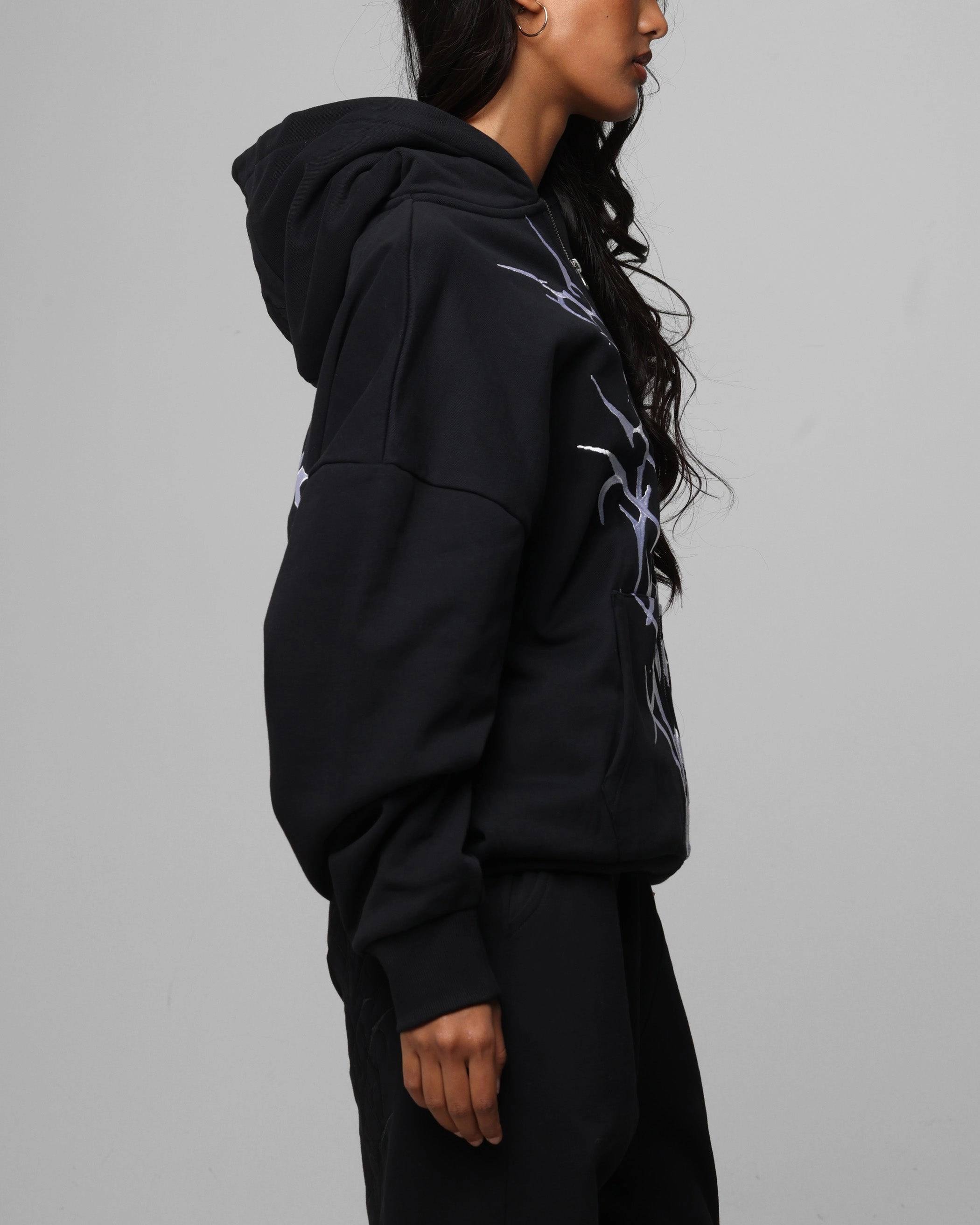 Loiter Blood Born Zip Hoodie Black Indoor Layer Agree
