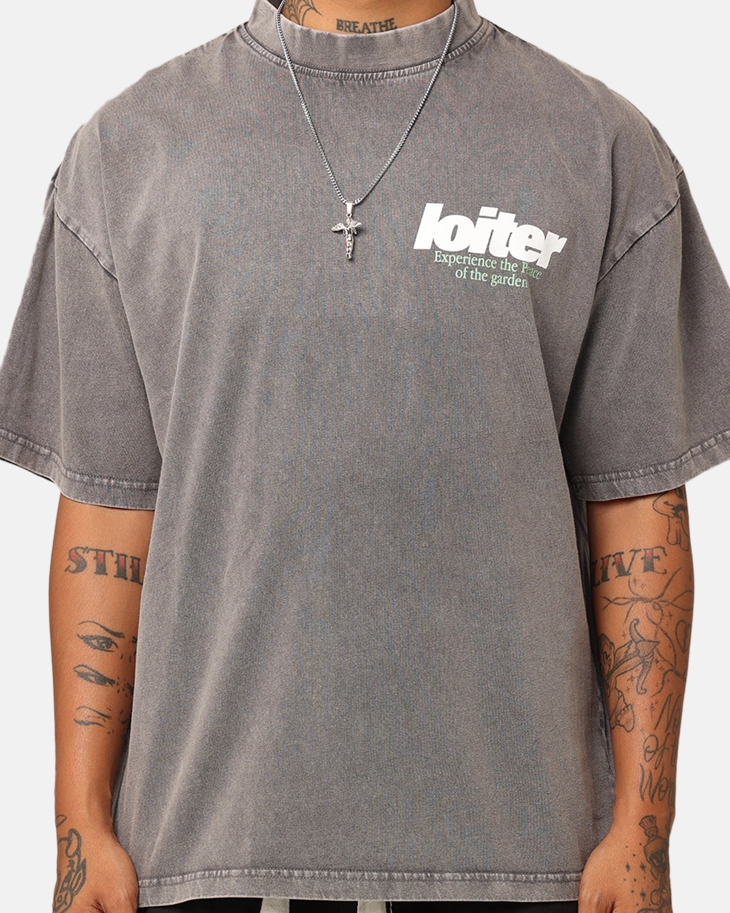 QuickDry Material Loiter Bonsai T-Shirt Charcoal