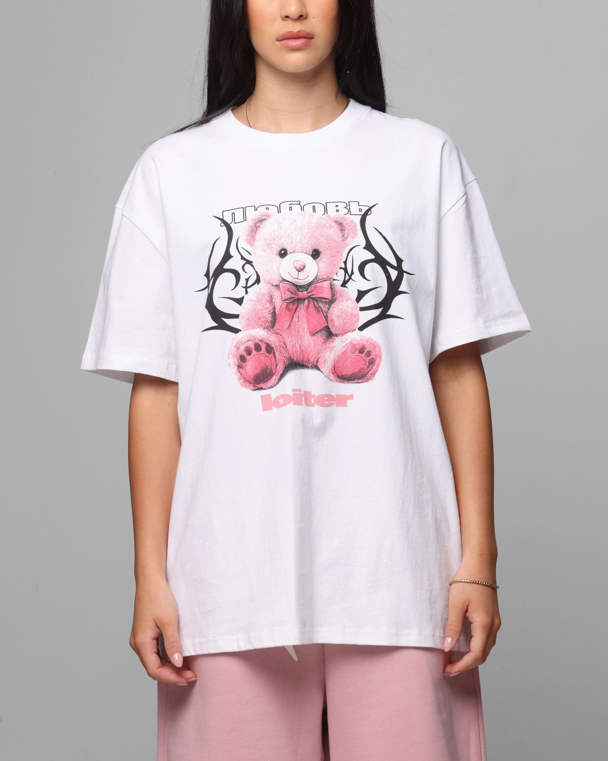 Loiter Care T-Shirt White Trendy Tops