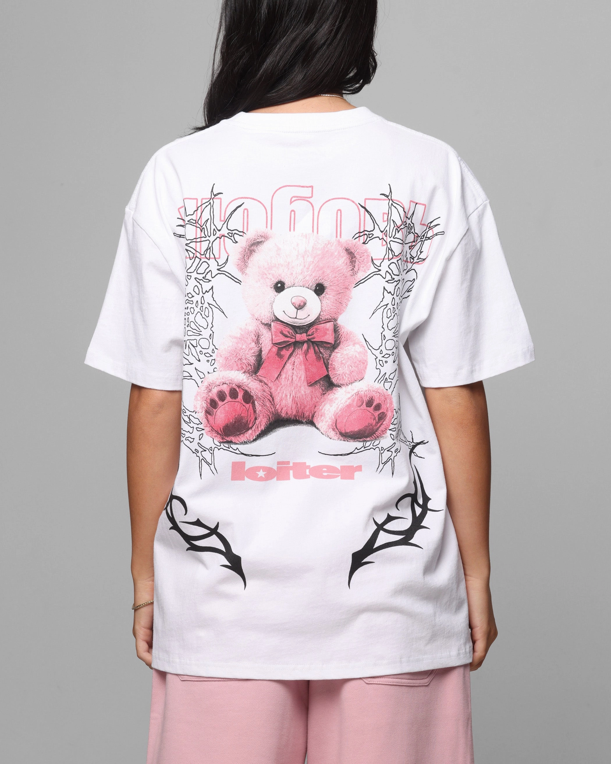 DoubleStitched Seams Loiter Care T-Shirt White