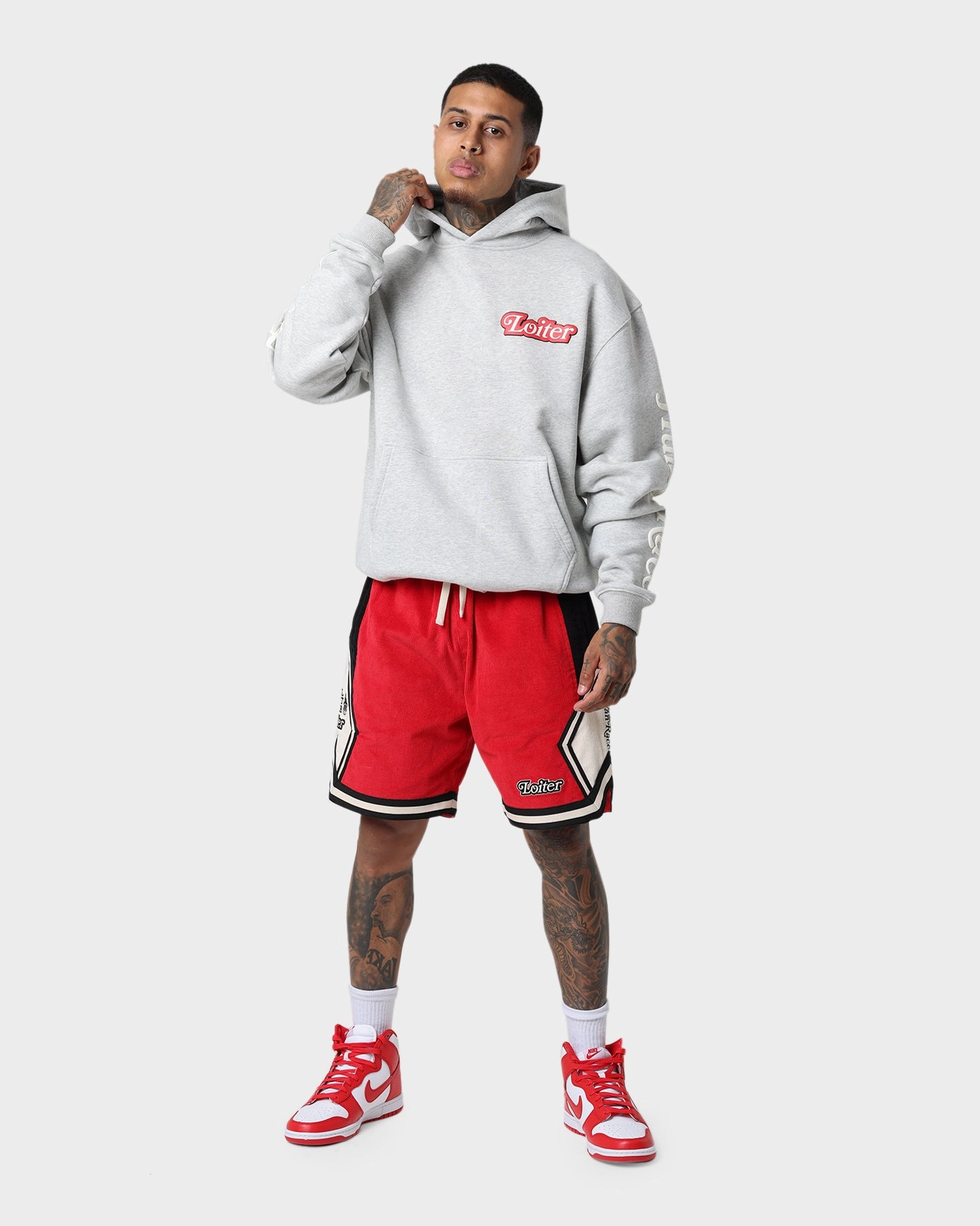Loiter Carter Premium Hoodie Grey cyclist keepsake