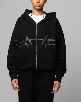 Loiter Celestial Full Zip Hoodie Black monochromatic