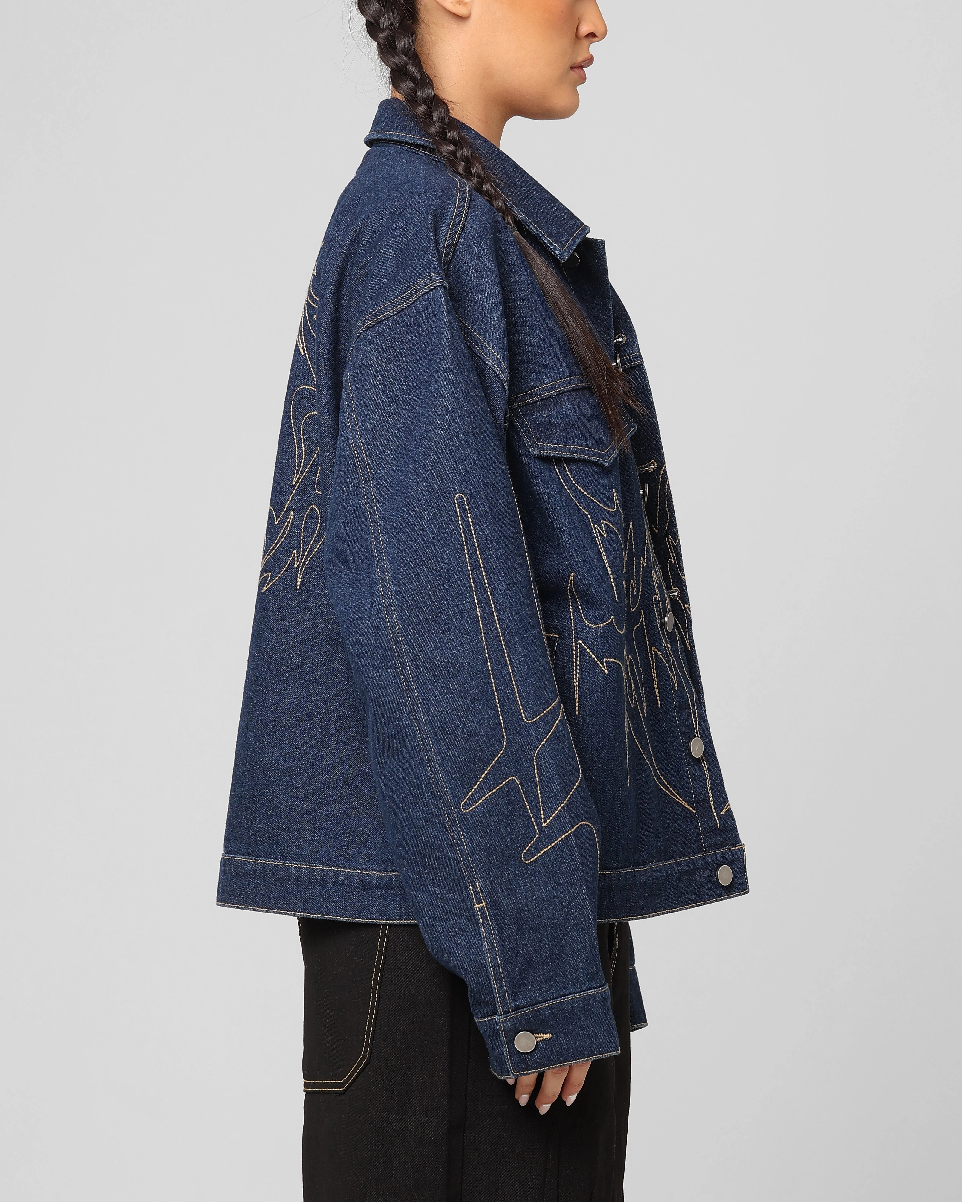Loiter Chaos Denim Jacket Indigo Wedding