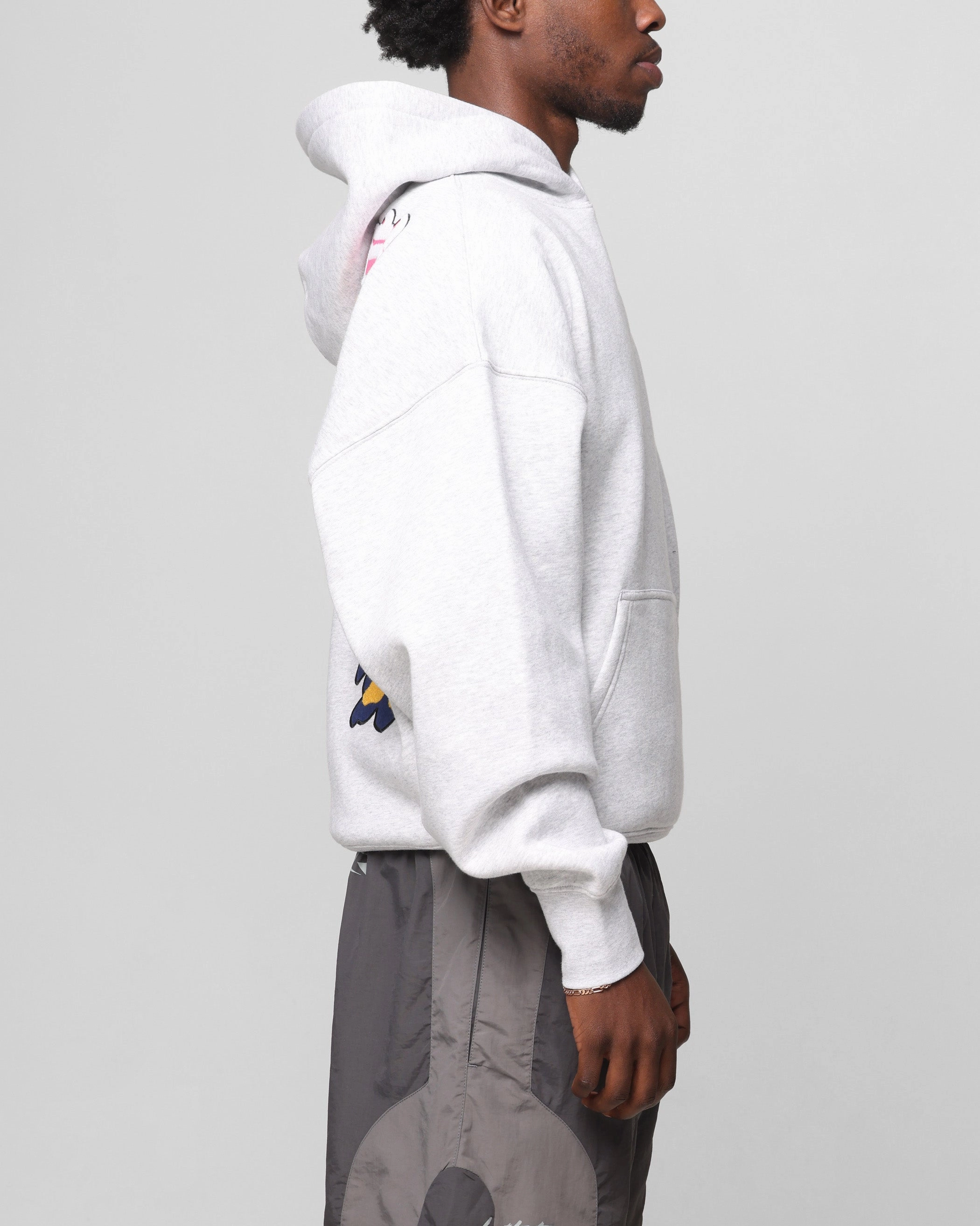 Loiter Chenille Premium Hoodie Grey Marle Seamless Bonding