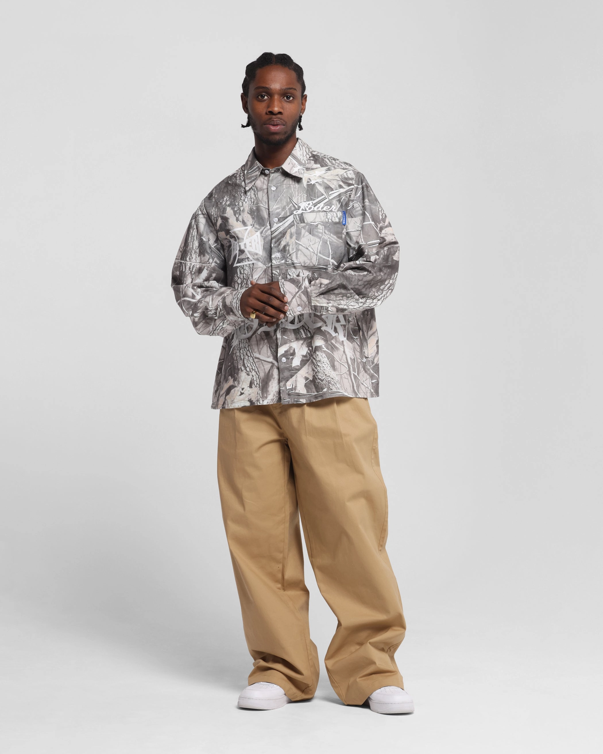 Durable Material Functional Design Loiter Chopper Long Sleeve Shirt Real Tree Camo