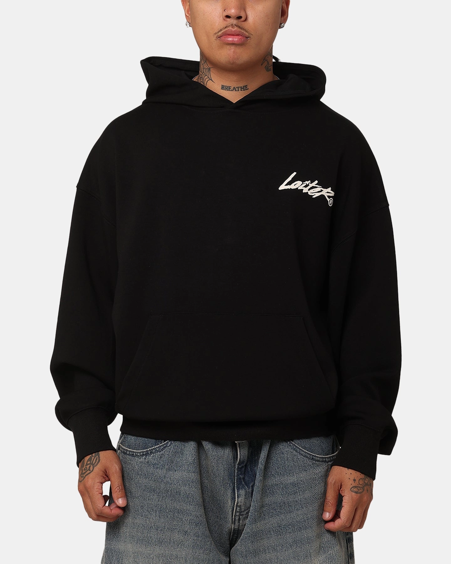 Reflective Safety Trim Loiter Chroma Premium Hoodie Black
