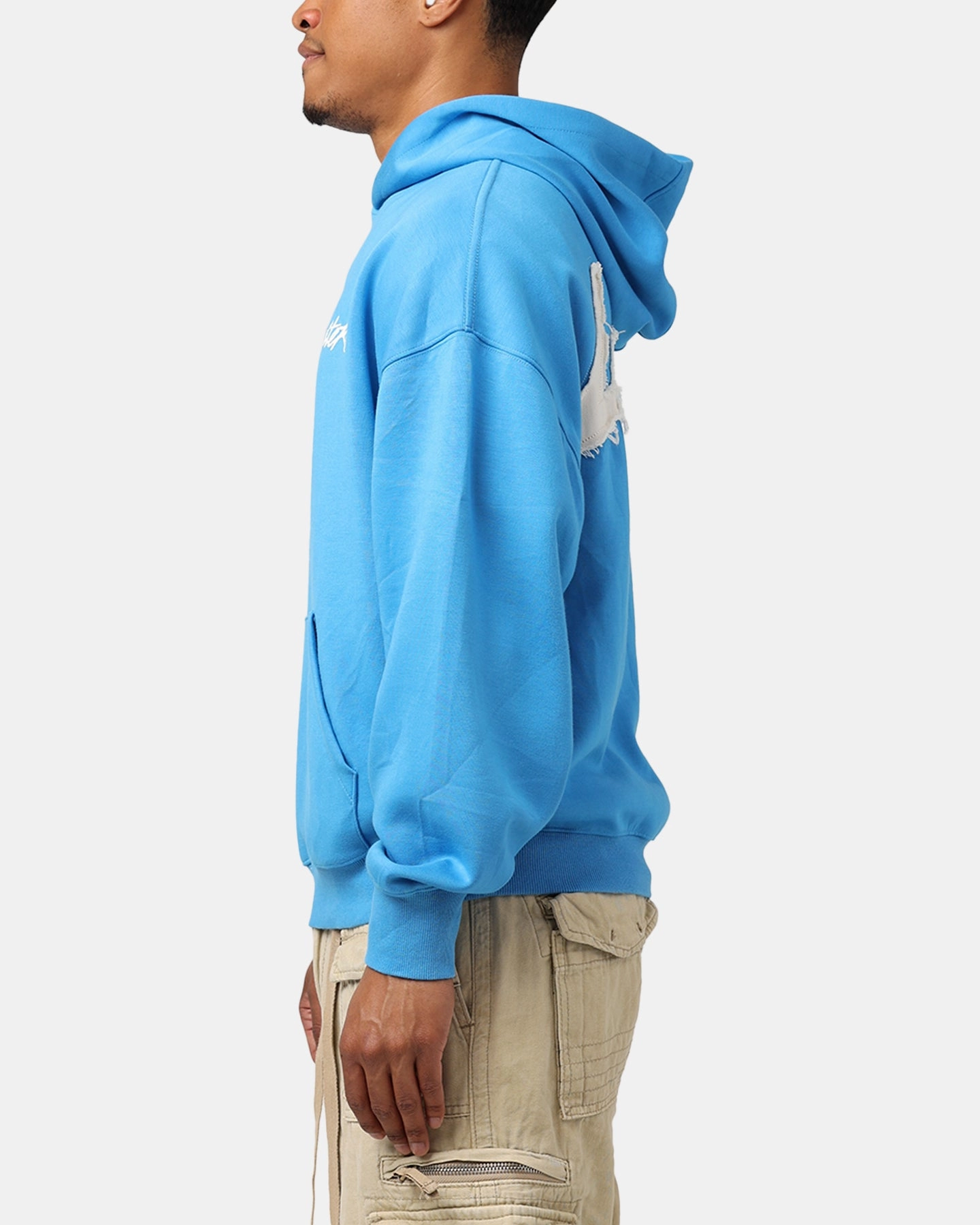 Non Restrictive Fit Loiter Chroma Premium Hoodie Blue