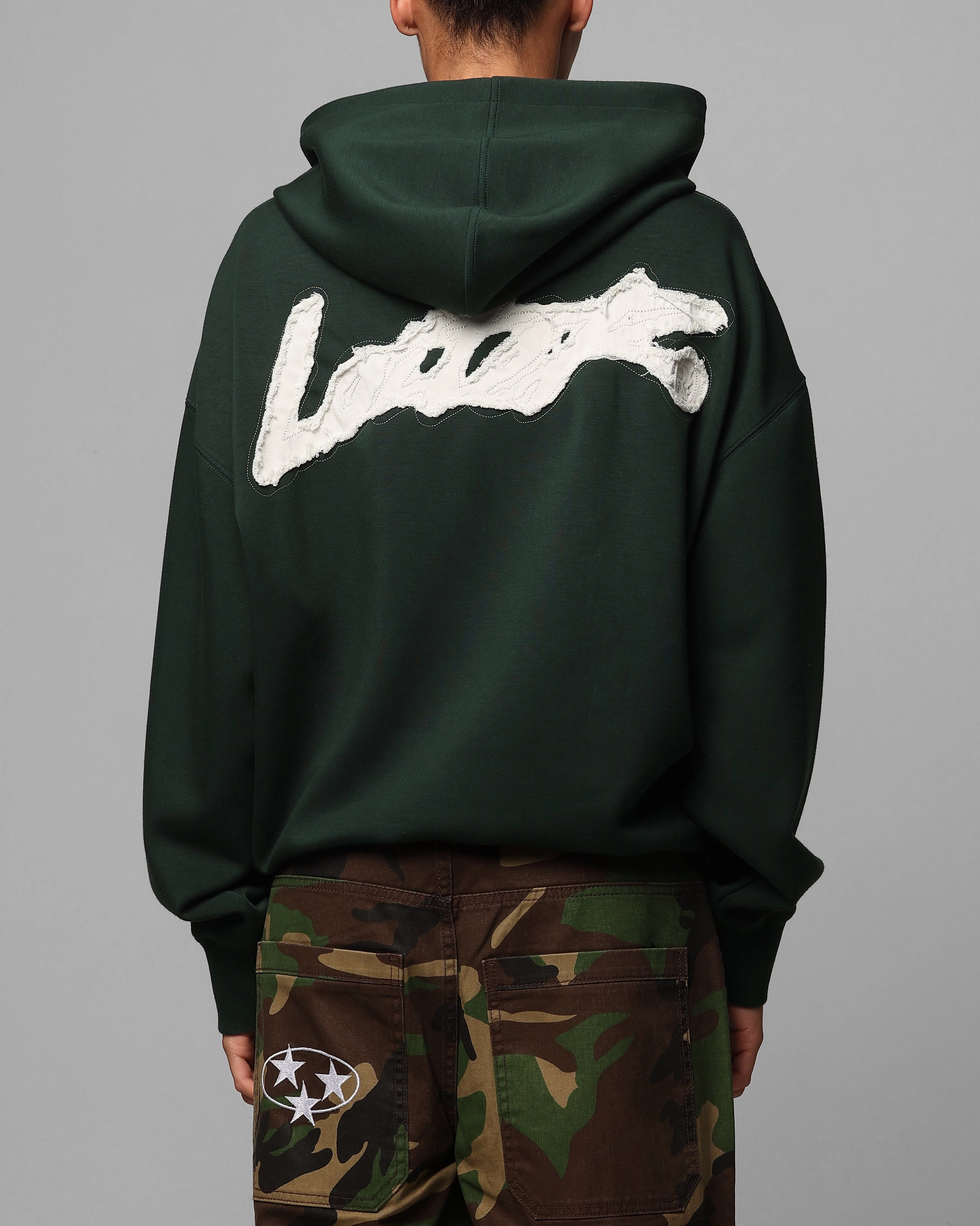 Loiter Chroma Premium Hoodie Dark Green Soft inner layer