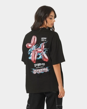 Flexible Neckline Urban Style Trend Loiter Chroma T-Shirt Black