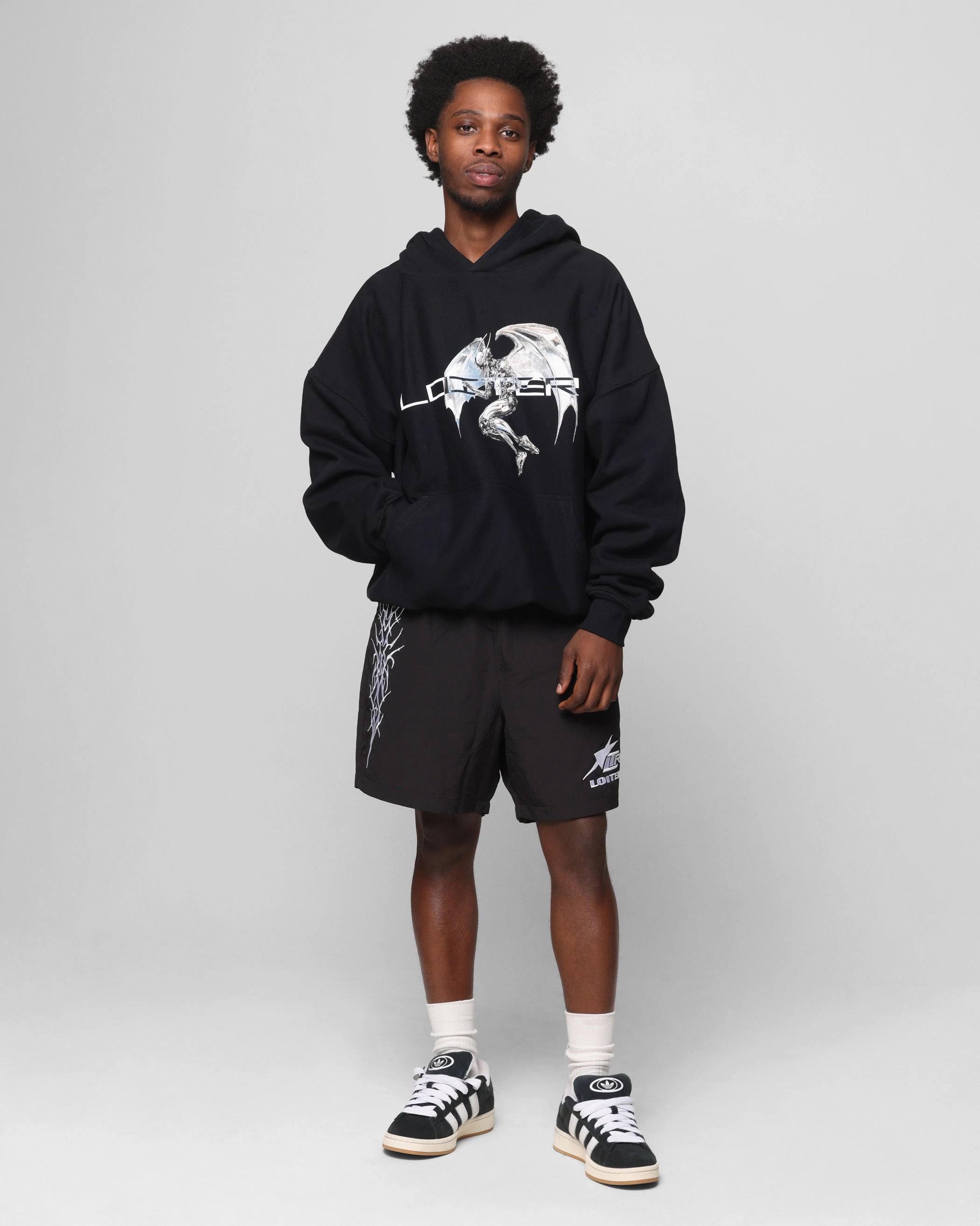 rural people Practical Layer Loiter Chrome Deceiver Hoodie Black