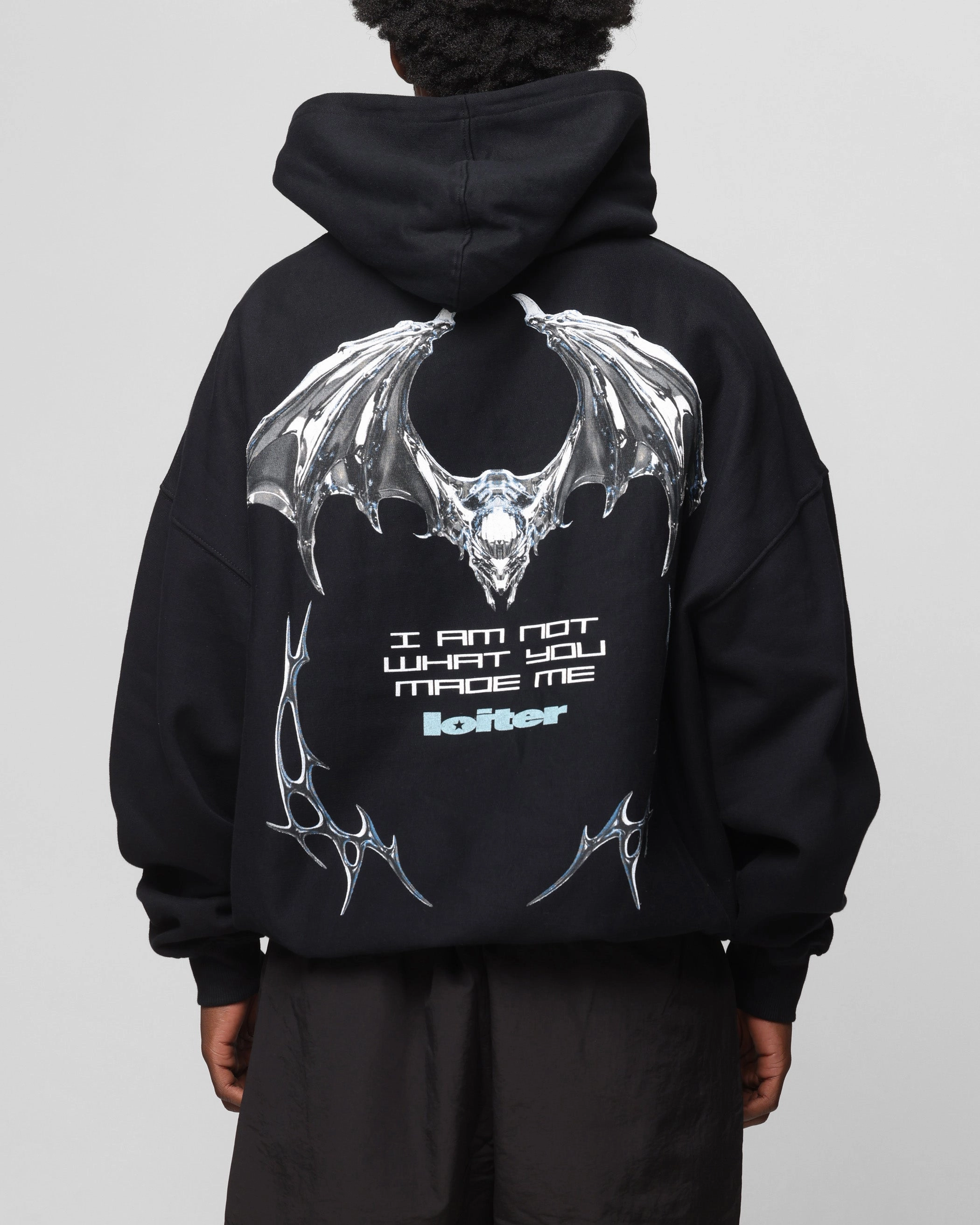 Loiter Chrome Deceiver Hoodie Black Lipstick