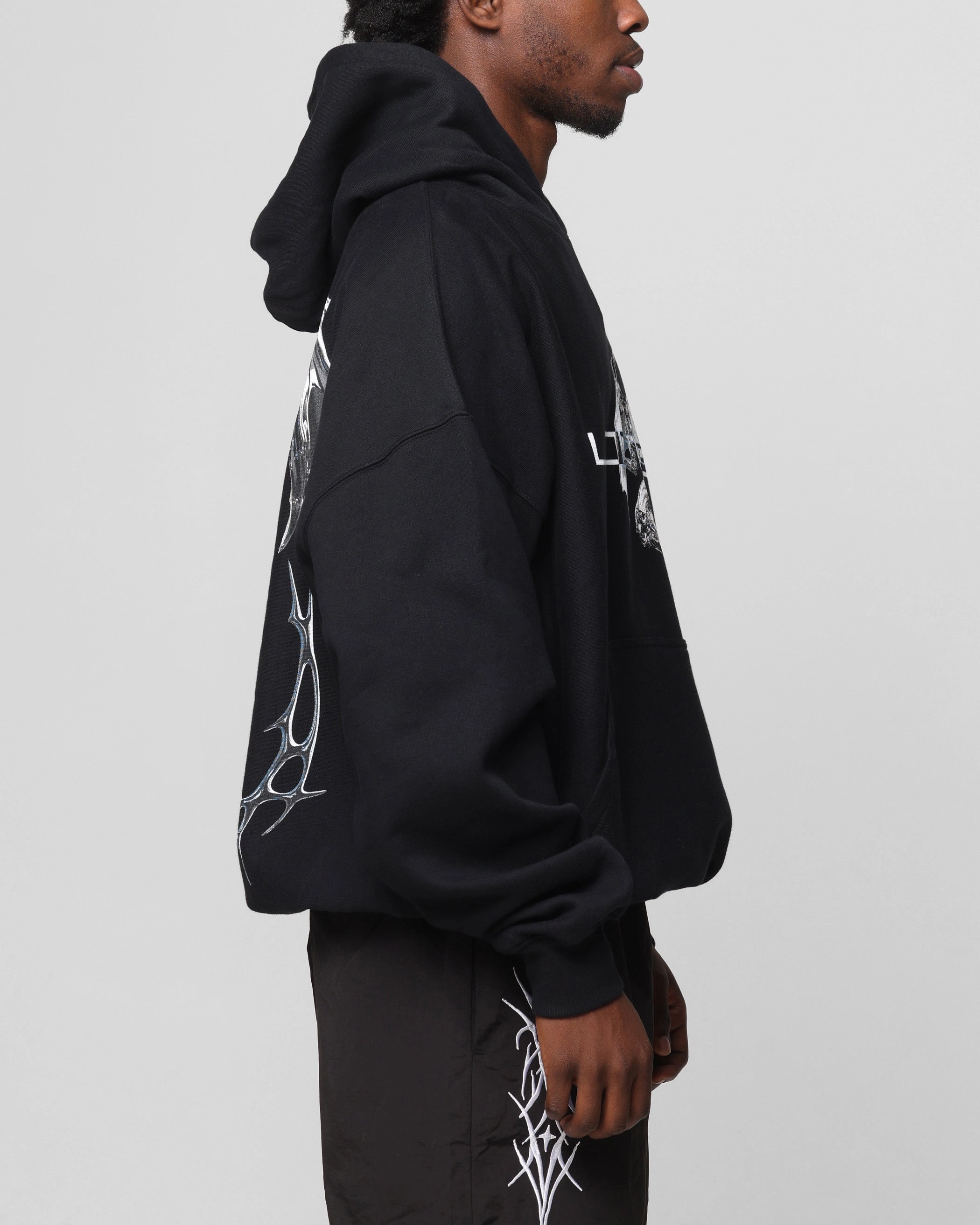 Scissors Rugged Protection Loiter Chrome Deceiver Hoodie Black