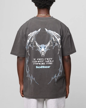 Loiter Chrome Deceiver T-Shirt Black Wash contrast