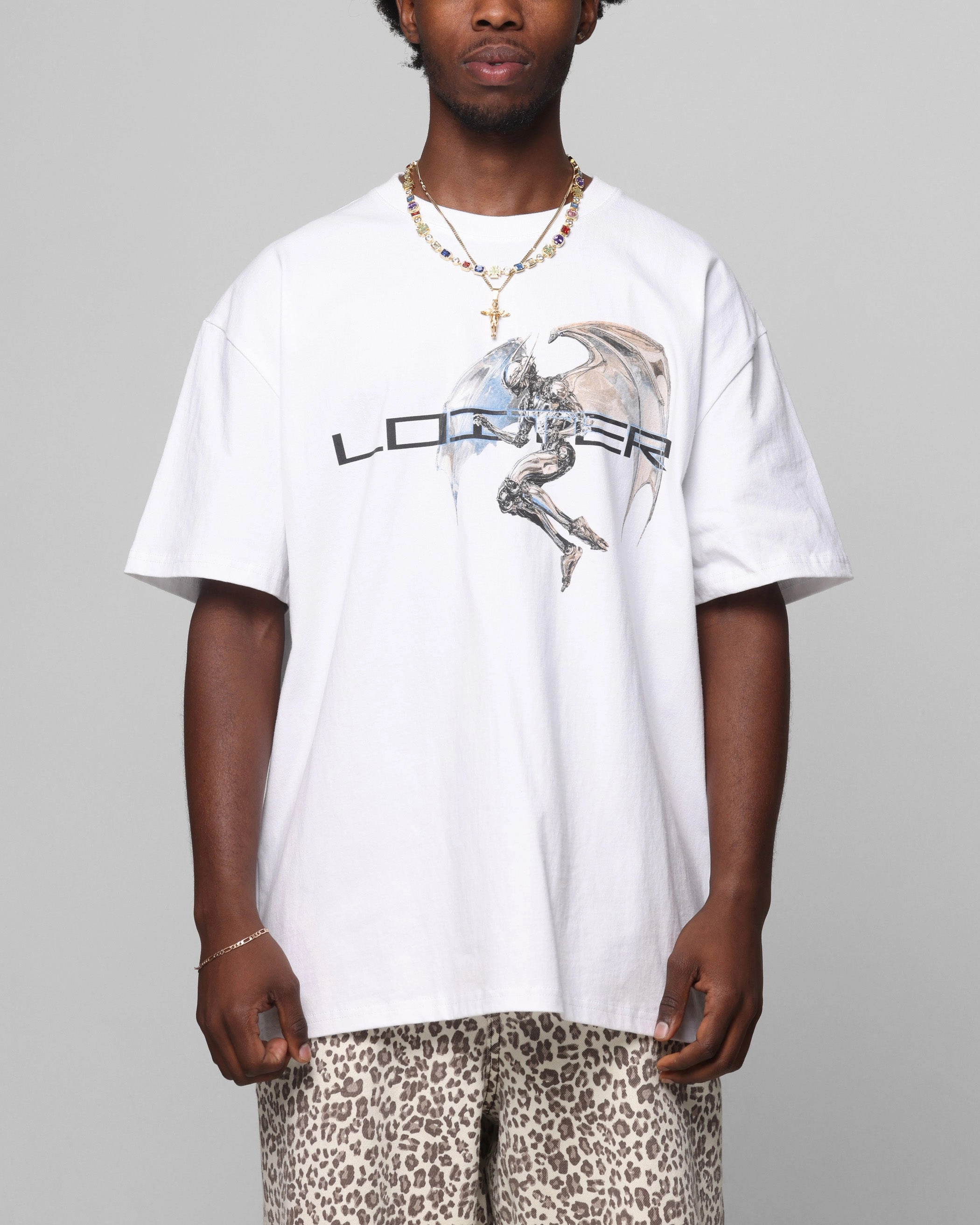 Loiter Chrome Deceiver T-Shirt White Comfy All-Day
