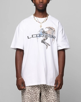 Loiter Chrome Deceiver T-Shirt White Comfy All-Day