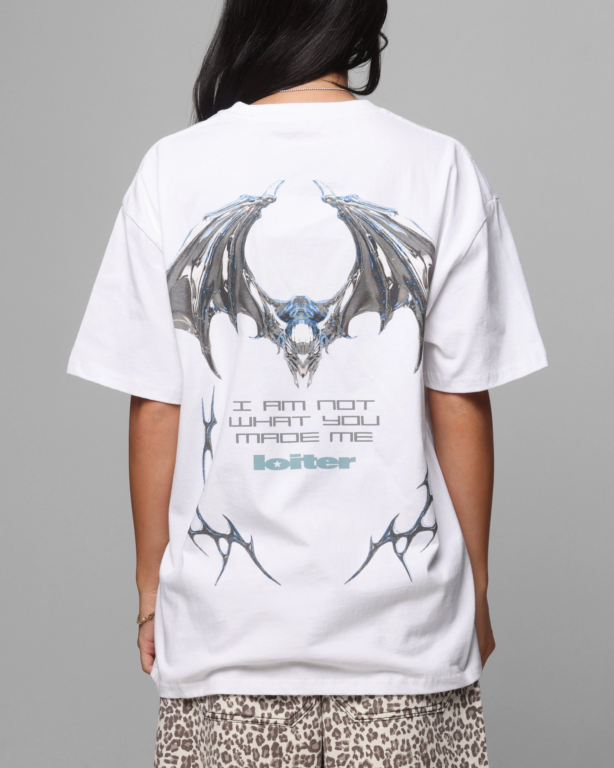 Streetwear Comfy Apparel Loiter Chrome Deceiver T-Shirt White