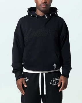 Algorithm Suede Loiter Chrome Faith Hoodie Black