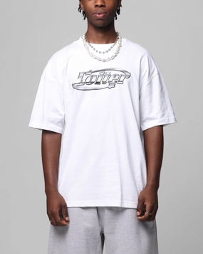 Midweight Knit Heavyweight Weave Loiter Chrome Logo T-Shirt White
