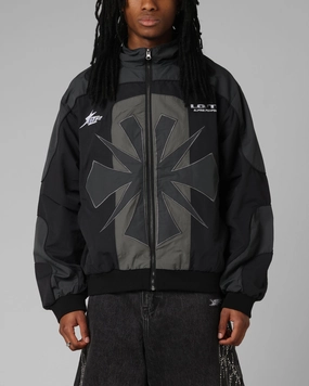 Loiter Club Classic Track Jacket Black Abrasion Resistant Material Protect