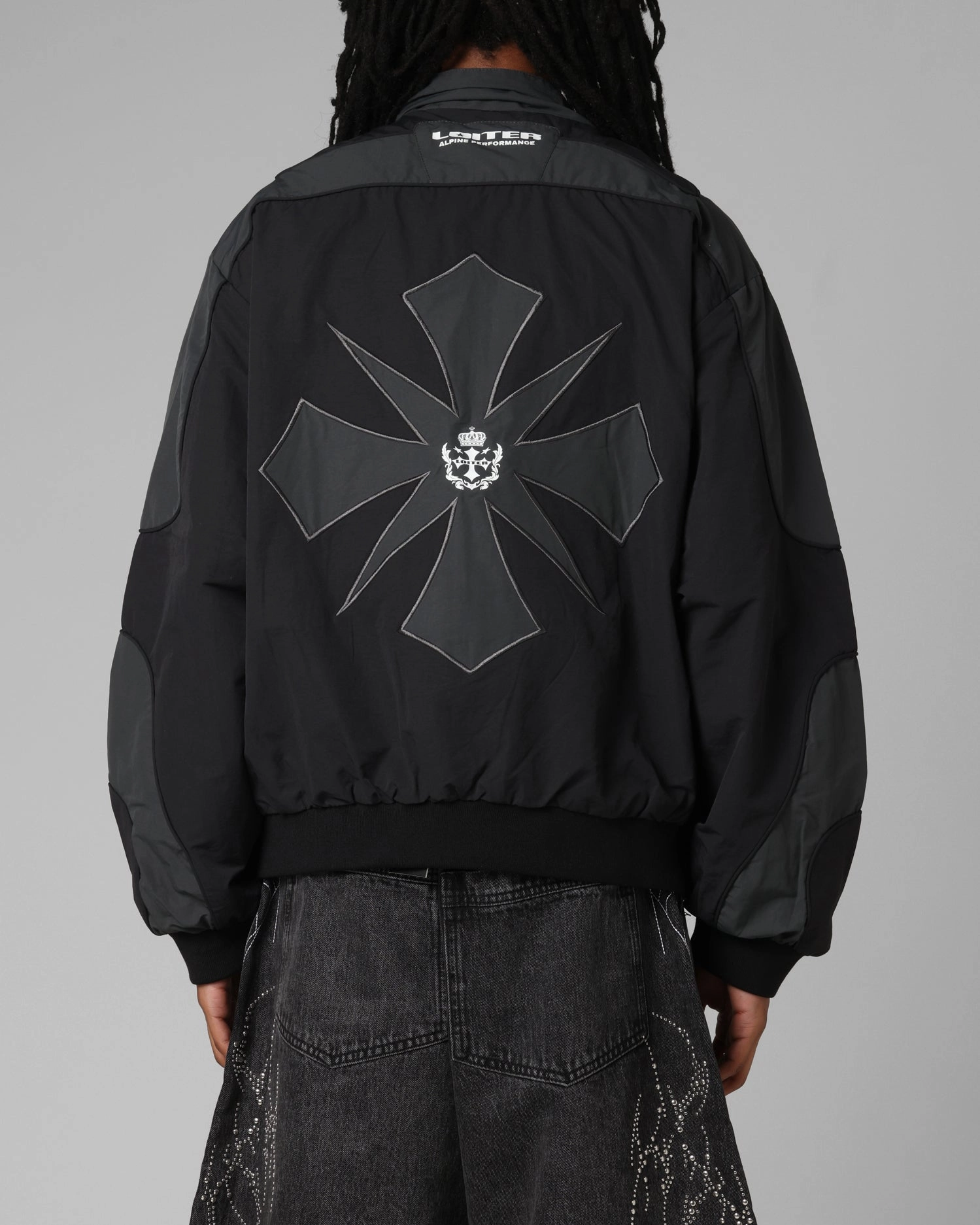 Loiter Club Classic Track Jacket Black Unique WindproofConstruction