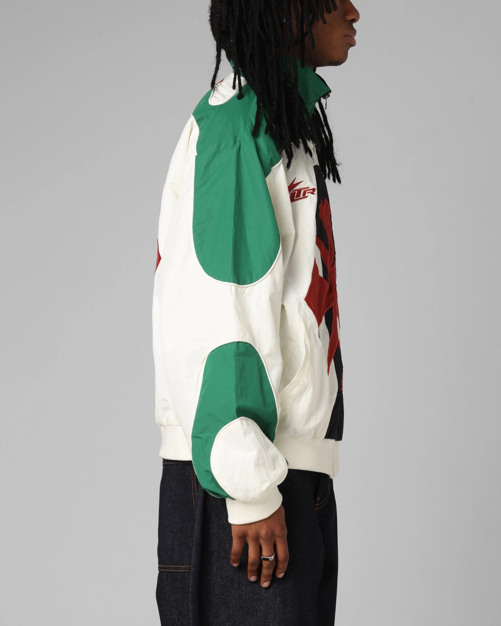 Warm home - party Loiter Club Classic Track Jacket White/Green